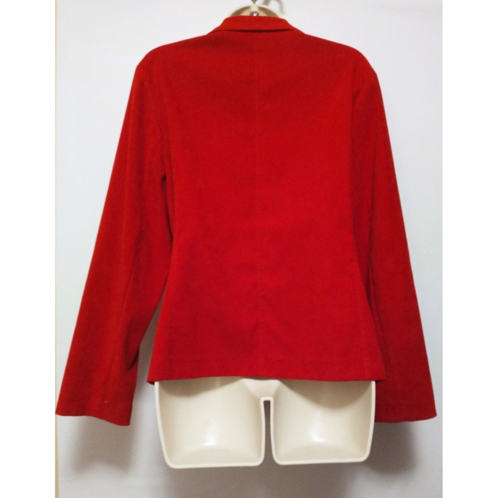 Vintage Harve Benard Red Satin Blazer Jacket Women's Size 10 Classic 90s Career - Picture 4 of 15